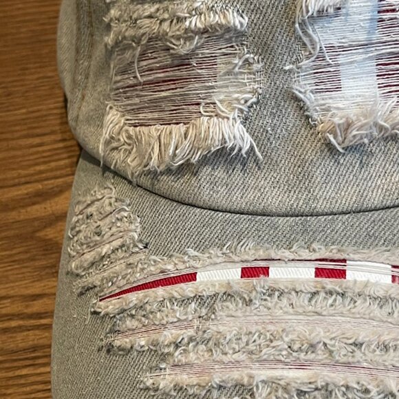Diesel Light Grey Ripped Baseball Cap - Picture 3 of 6